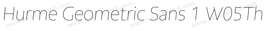 Hurme Geometric Sans 1 W05ThObl字体转换